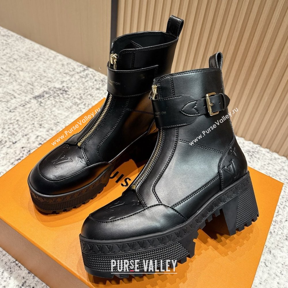 Louis Vuitton Laureate Platform Desert Ankle Boots in Calfskin 7cm LV111915 Black 2025 (MD-25111915)