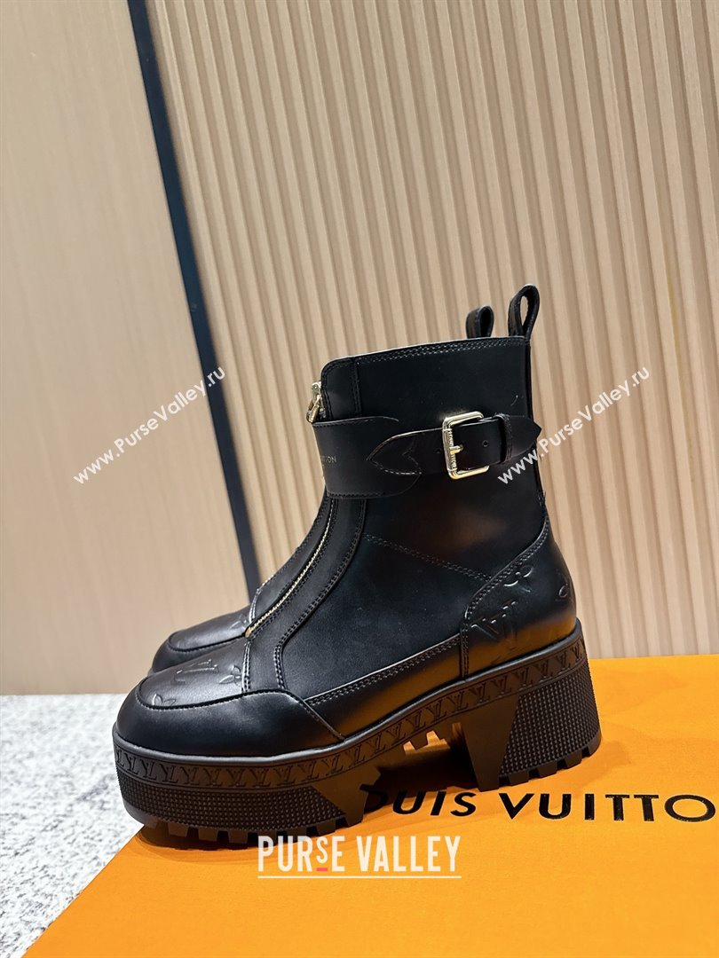 Louis Vuitton Laureate Platform Desert Ankle Boots in Calfskin 7cm LV111915 Black 2025 (MD-25111915)