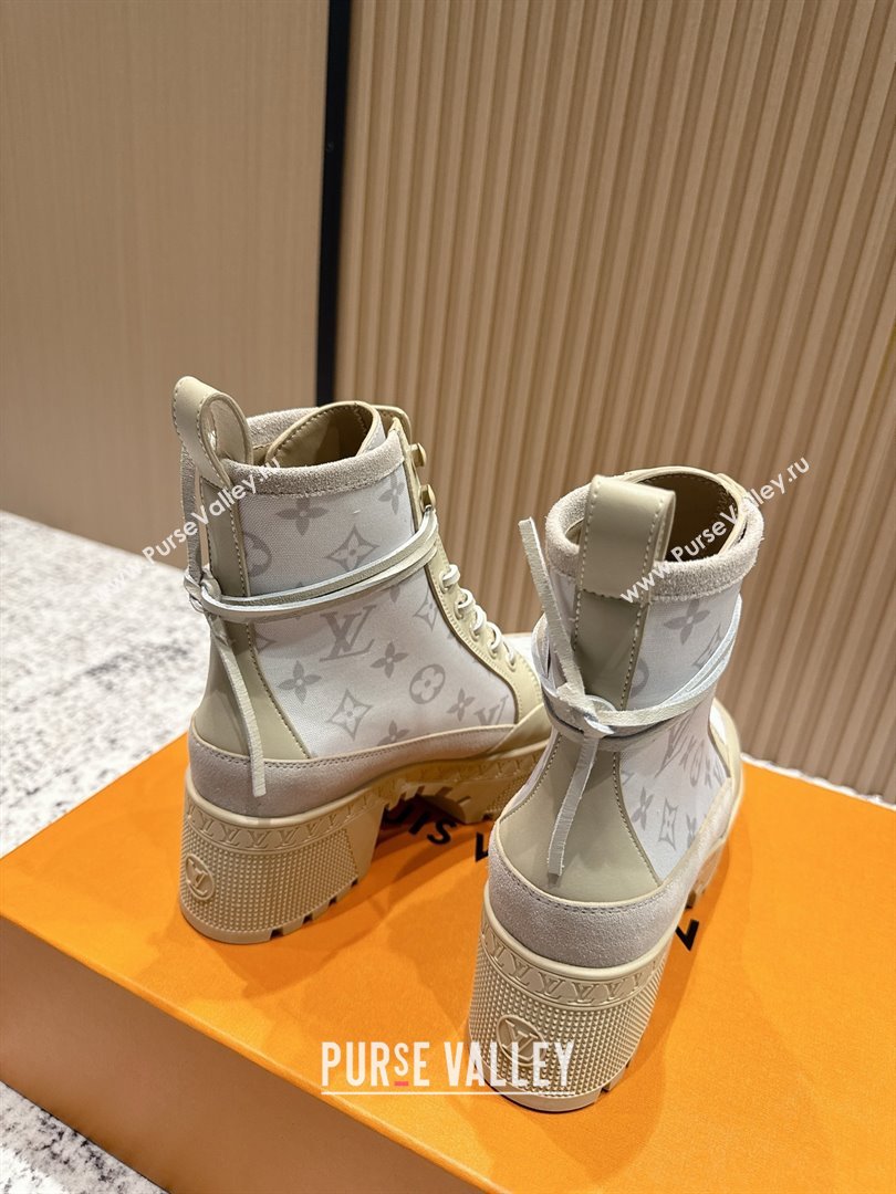 Louis Vuitton Laureate Platform Desert Ankle Boots in Monogram 7cm LV111902 Beige 2025 (MD-25111902)