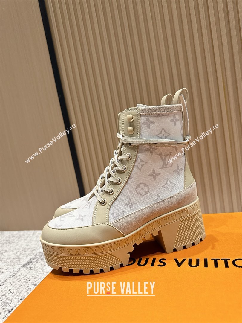 Louis Vuitton Laureate Platform Desert Ankle Boots in Monogram 7cm LV111902 Beige 2025 (MD-25111902)