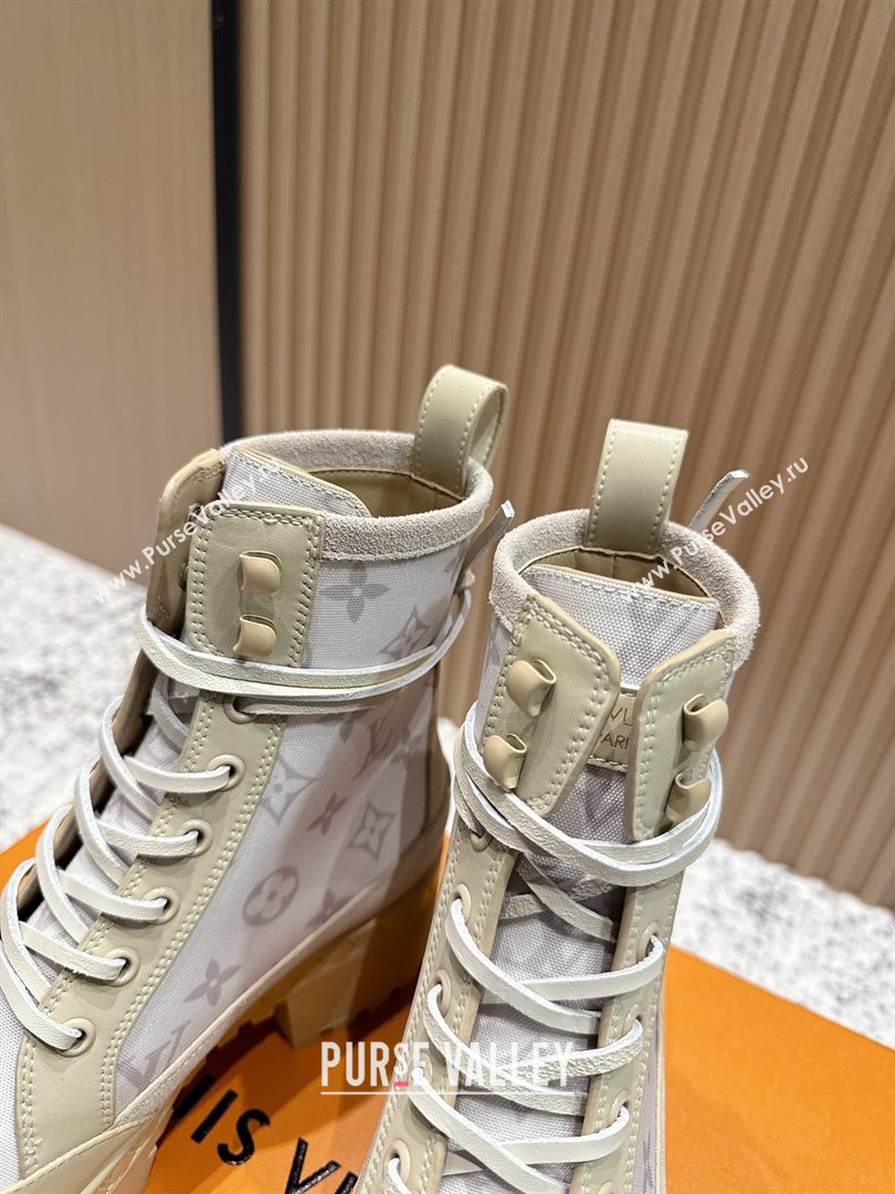 Louis Vuitton Laureate Platform Desert Ankle Boots in Monogram 7cm LV111902 Beige 2025 (MD-25111902)