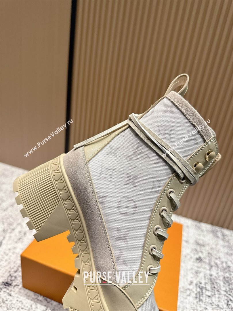 Louis Vuitton Laureate Platform Desert Ankle Boots in Monogram 7cm LV111902 Beige 2025 (MD-25111902)
