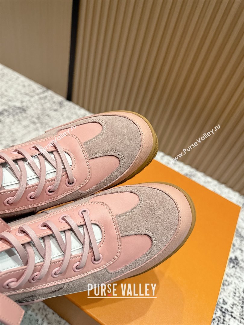 Louis Vuitton Laureate Platform Desert Ankle Boots in Suede Calfskin 7cm LV111906 Pink 2025 (MD-25111906)
