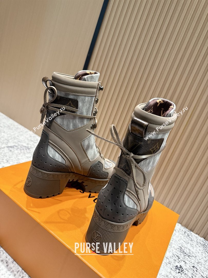 Louis Vuitton Laureate Platform Desert Ankle Boots in Calfskin 7cm LV111908 Beige 2025 (MD-25111908)