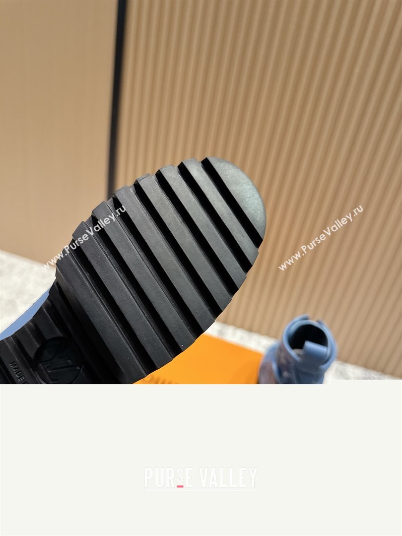 Louis Vuitton Laureate Platform Desert Ankle Boots in Monogram Denim 7cm LV111901 Blue 2025 (MD-25111901)