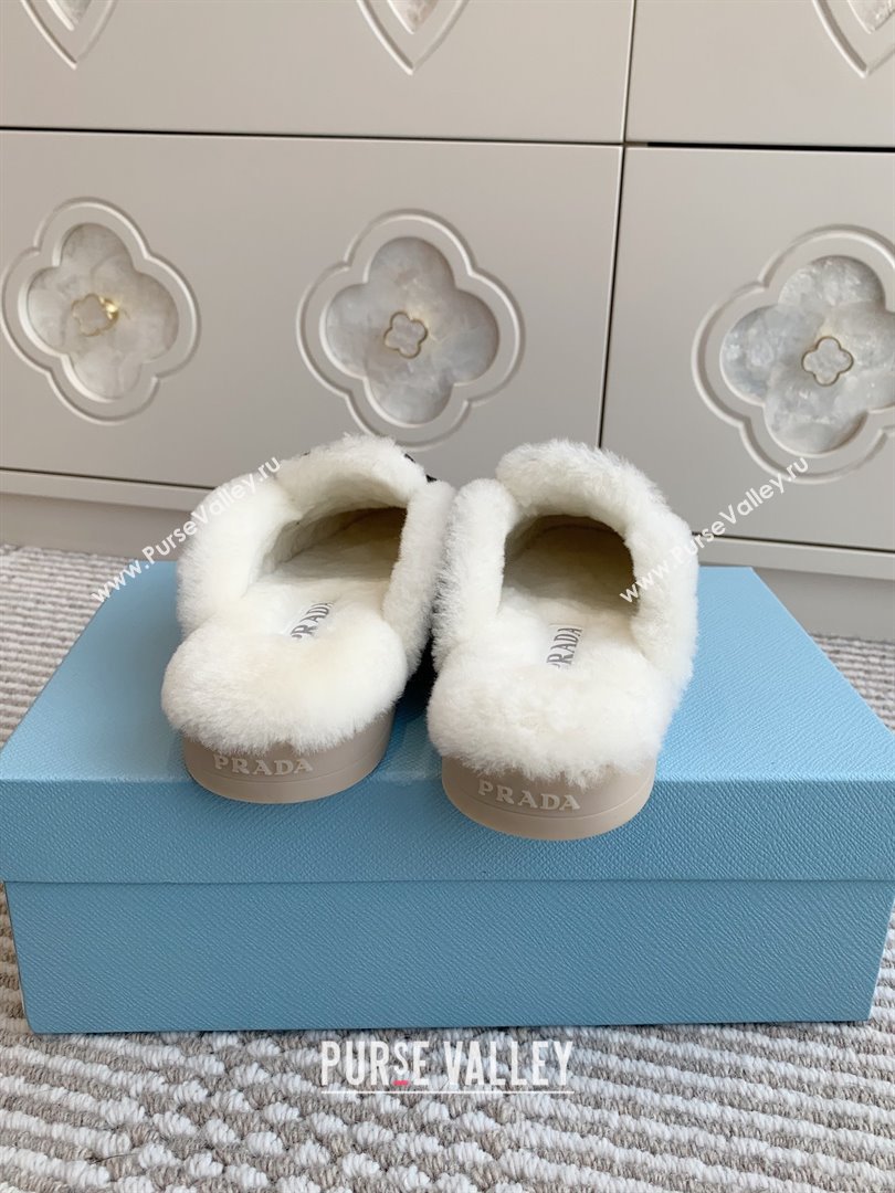 Prada Suede and Shearling Mules P112009 Black 2025 (Women and Men) (LM-25112009)