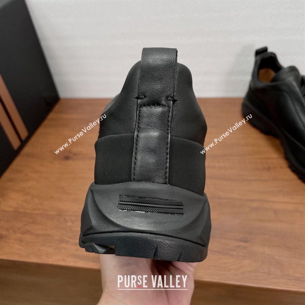 Zegna Mens Triple Stitch™ Monte Sneakers in Smooth Calfskin Black 2025 (SHH-25112201)