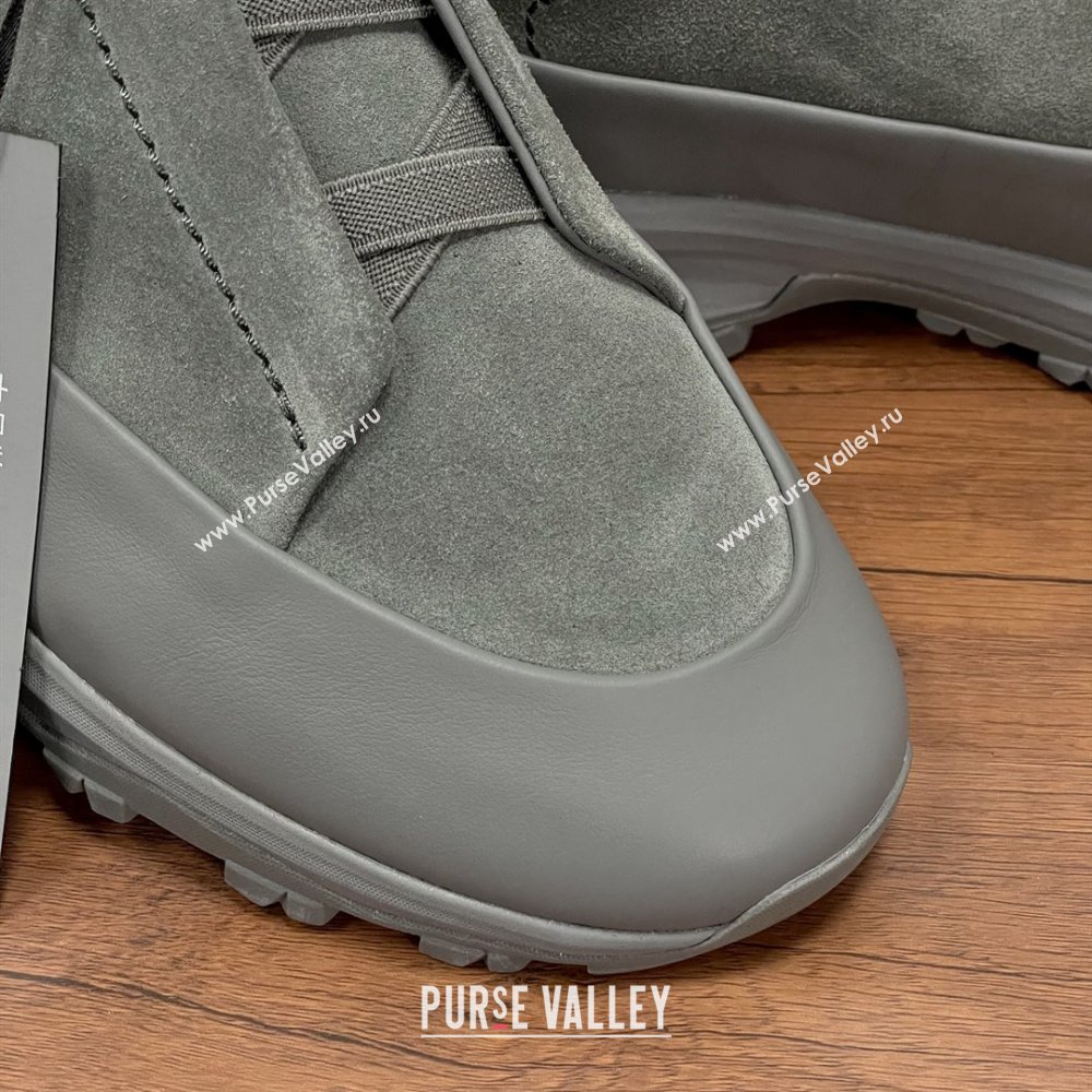 Zegna Mens Triple Stitch™ Monte Sneakers in Suede Grey 2025 (SHH-25112202)