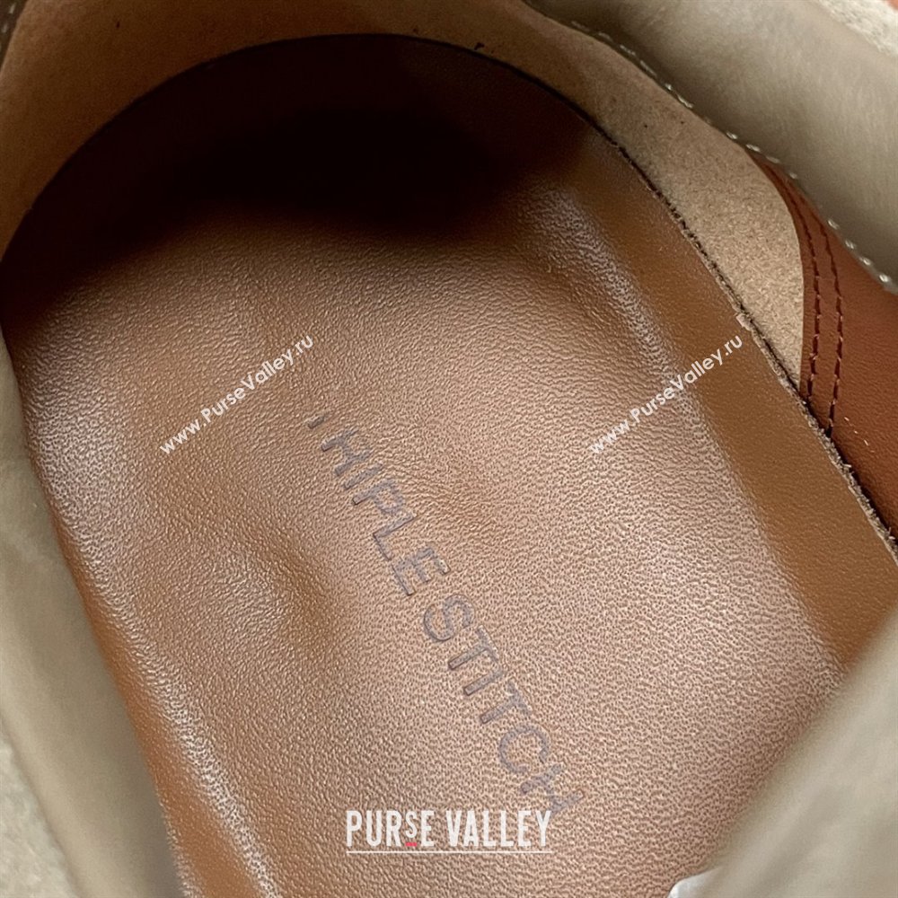 Zegna Mens Triple Stitch™ Monte Sneakers in Suede Beige 2025 (SHH-25112203)