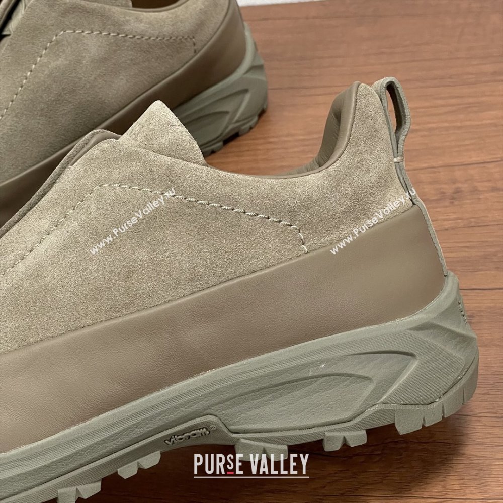 Zegna Mens Triple Stitch™ Monte Sneakers in Suede Beige 2025 (SHH-25112203)