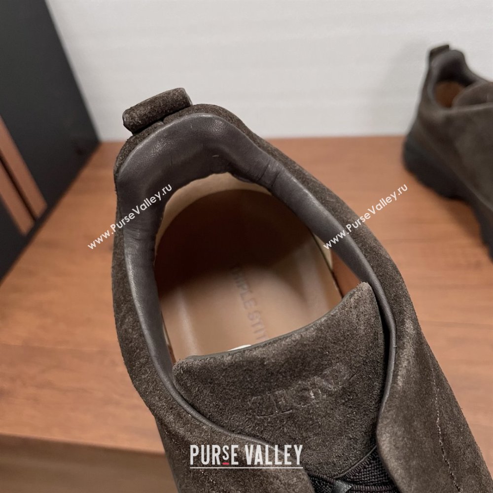 Zegna Mens Triple Stitch™ Monte Sneakers in Suede Coffee 2025 (SHH-25112204)