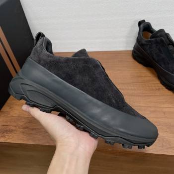 Zegna Mens Triple Stitch™ Monte Sneakers in Suede Black 2025 (SHH-25112205)