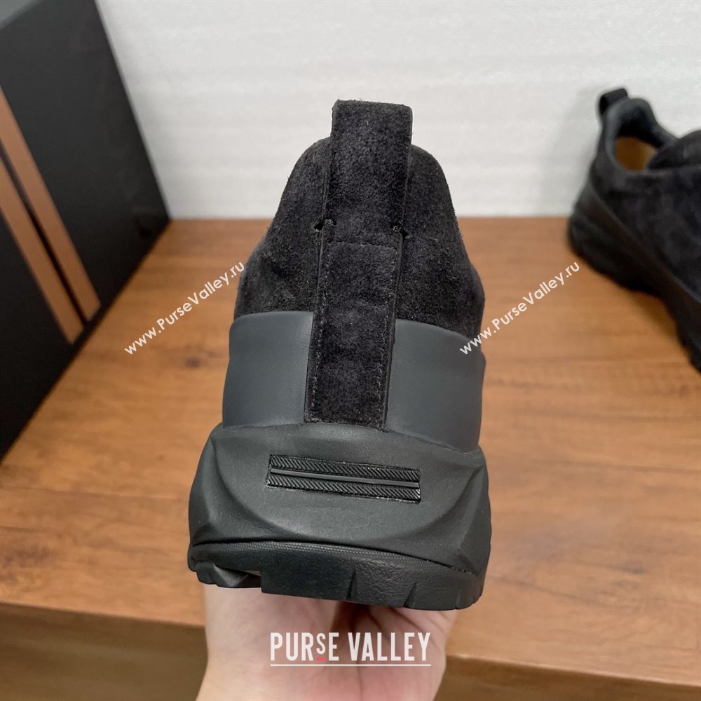 Zegna Mens Triple Stitch™ Monte Sneakers in Suede Black 2025 (SHH-25112205)