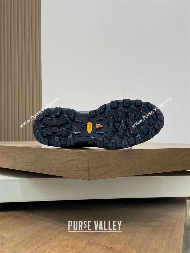 Zegna Mens Triple Stitch™ Vetta Sneakers in Black Smooth Calfskin 2025 (LM-25112209)