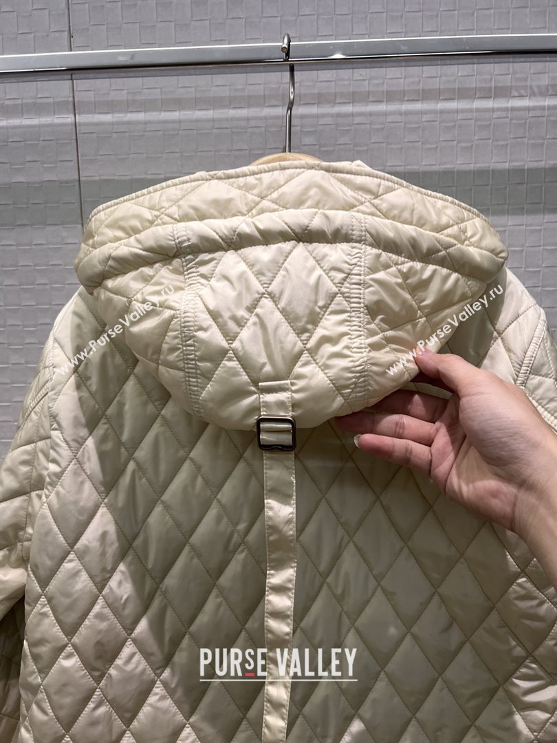 Burberry Cropped Quilted Nylon Hooded Jacket B112707 Beige 2025 (Q-25112807)