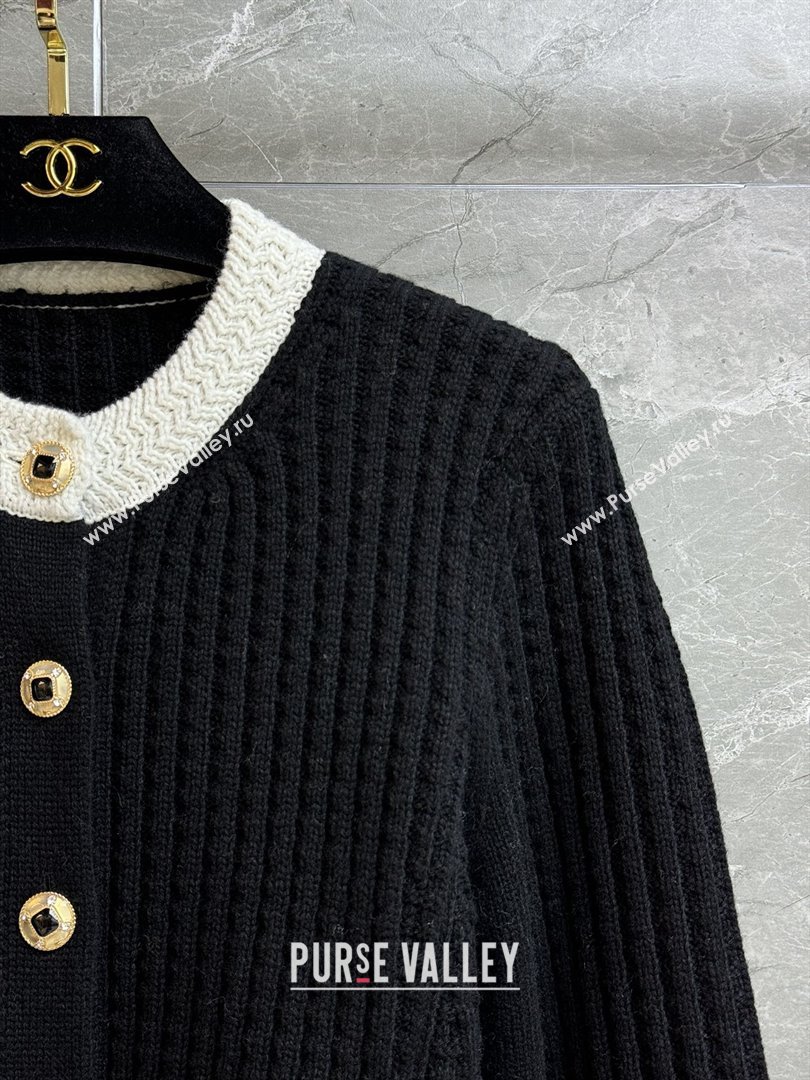 Chanel Wool Cardigan CH112718 Black 2025 (Q-25112818)