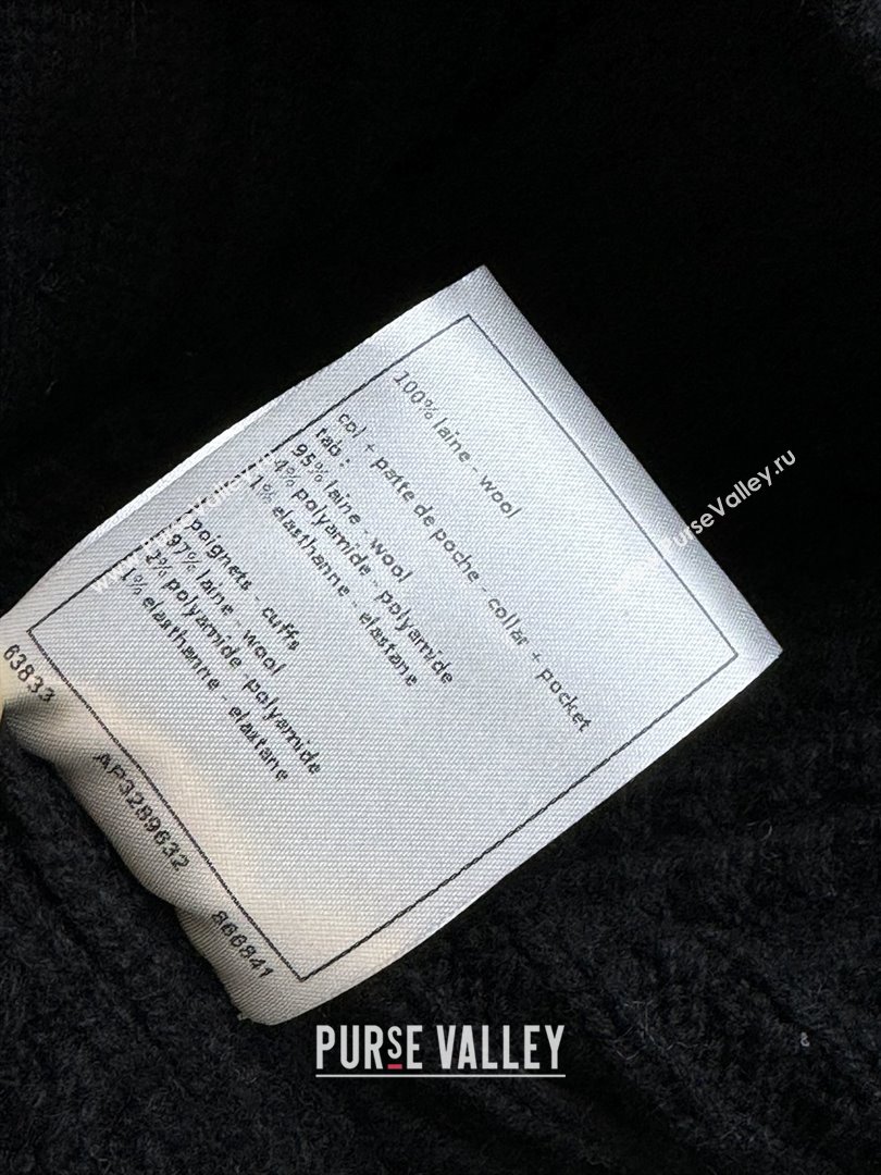 Chanel Wool Cardigan CH112718 Black 2025 (Q-25112818)