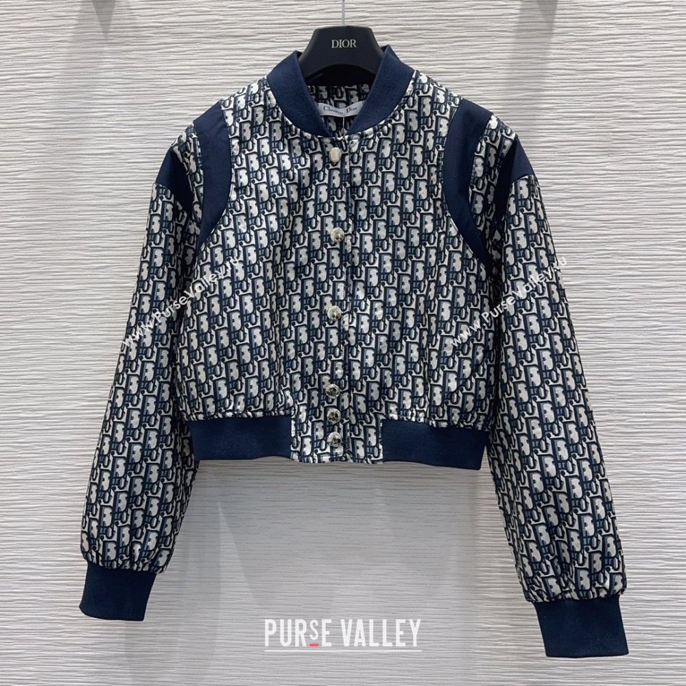 Dior Oblique Jacket D112703 Blue 2025 (Q-25112703)