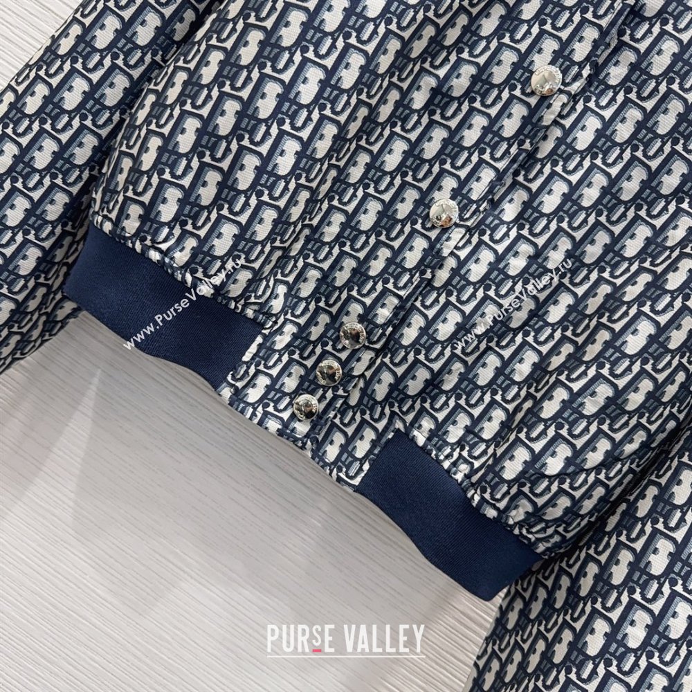 Dior Oblique Jacket D112703 Blue 2025 (Q-25112703)