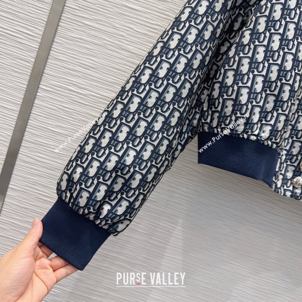 Dior Oblique Jacket D112703 Blue 2025 (Q-25112703)