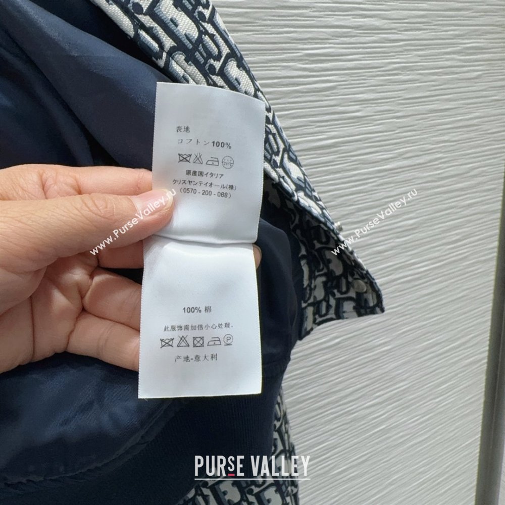 Dior Oblique Jacket D112703 Blue 2025 (Q-25112703)