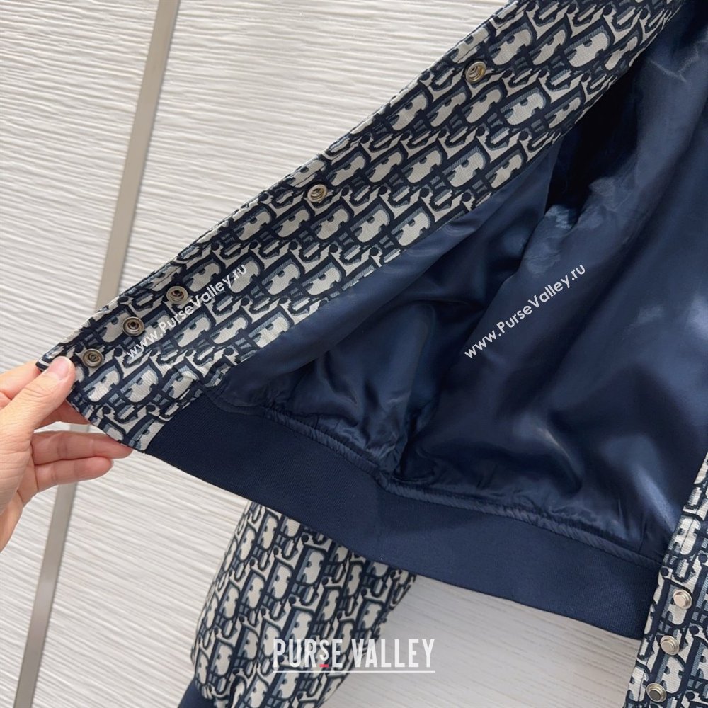 Dior Oblique Jacket D112703 Blue 2025 (Q-25112703)