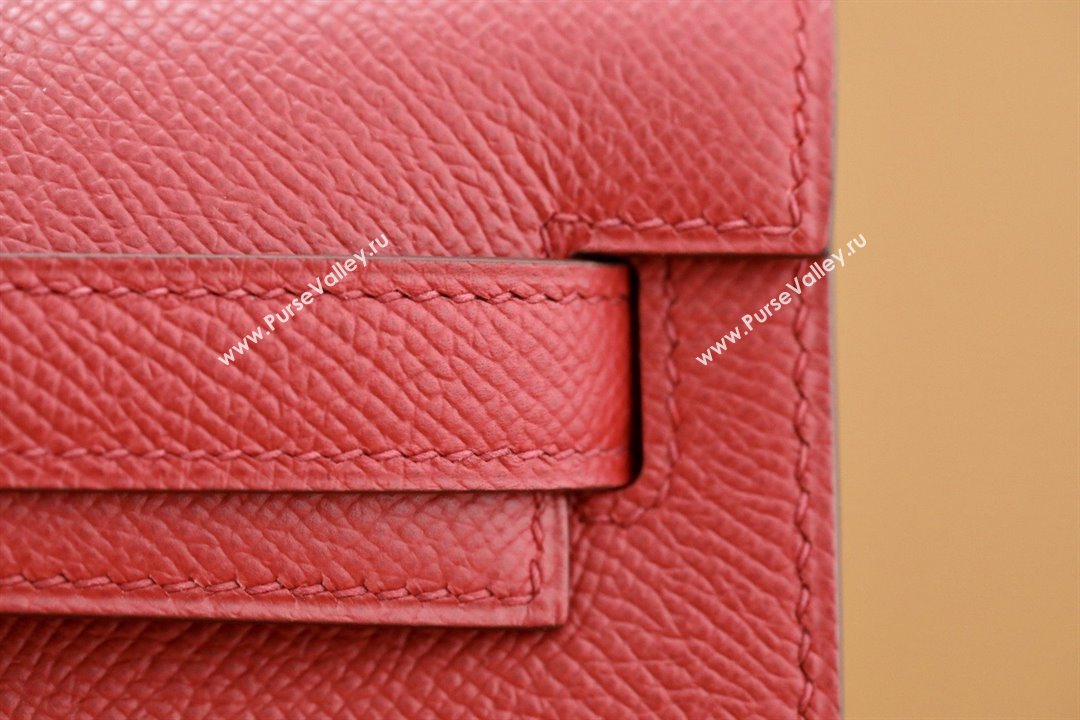 Hermes Kelly Cut Clutch Bag in Original Epsom Leather National Flag Red/Gold (Full Handmade) (AYA-25120316)