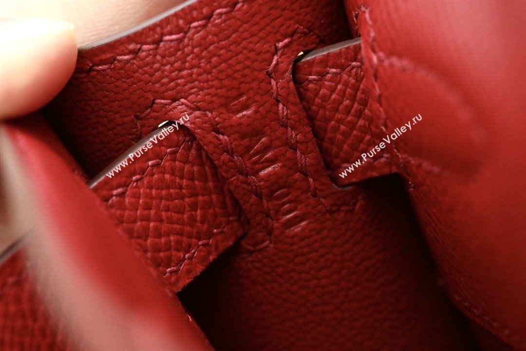 Hermes Kelly Cut Clutch Bag in Original Epsom Leather National Flag Red/Gold (Full Handmade) (AYA-25120316)