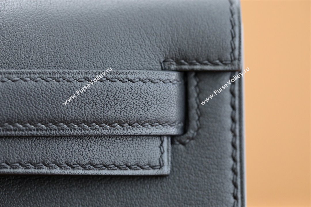 Hermes Kelly Cut Clutch Bag in Original Swift Leather Black/Gold (Full Handmade) (AYA-25120308)