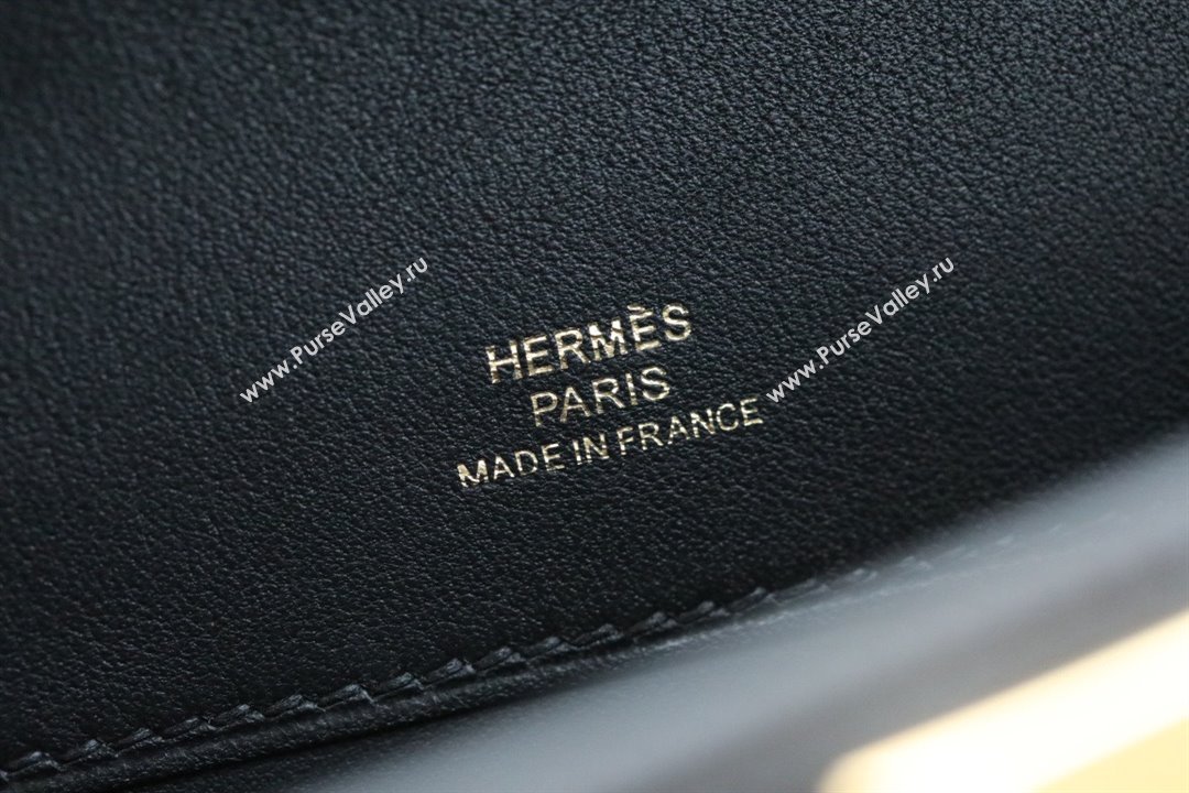 Hermes Kelly Cut Clutch Bag in Original Swift Leather Black/Gold (Full Handmade) (AYA-25120308)
