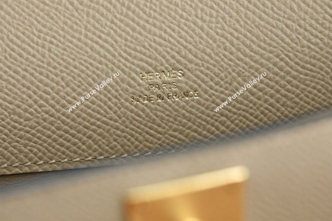 Hermes Kelly Cut Clutch Bag in Original Epsom Leather Trench Grey/Gold (Full Handmade) (AYA-25120310)
