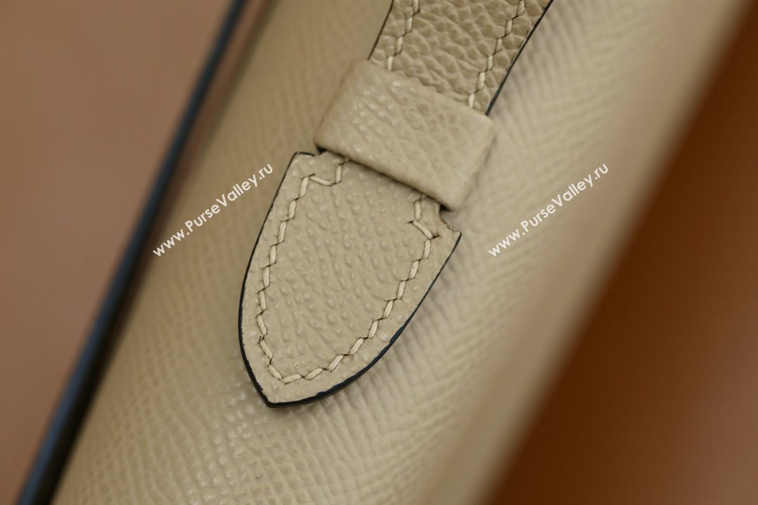 Hermes Kelly Cut Clutch Bag in Original Epsom Leather Trench Grey/Gold (Full Handmade) (AYA-25120310)