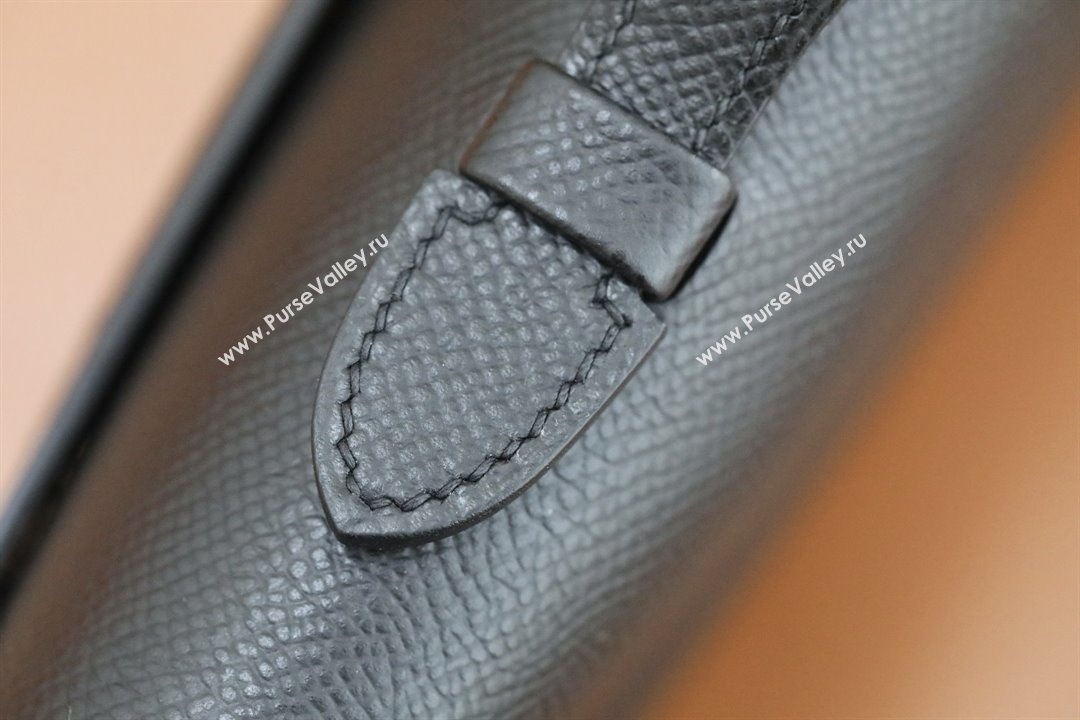 Hermes Kelly Cut Clutch Bag in Original Epsom Leather Black/Gold (Full Handmade) (AYA-25120314)