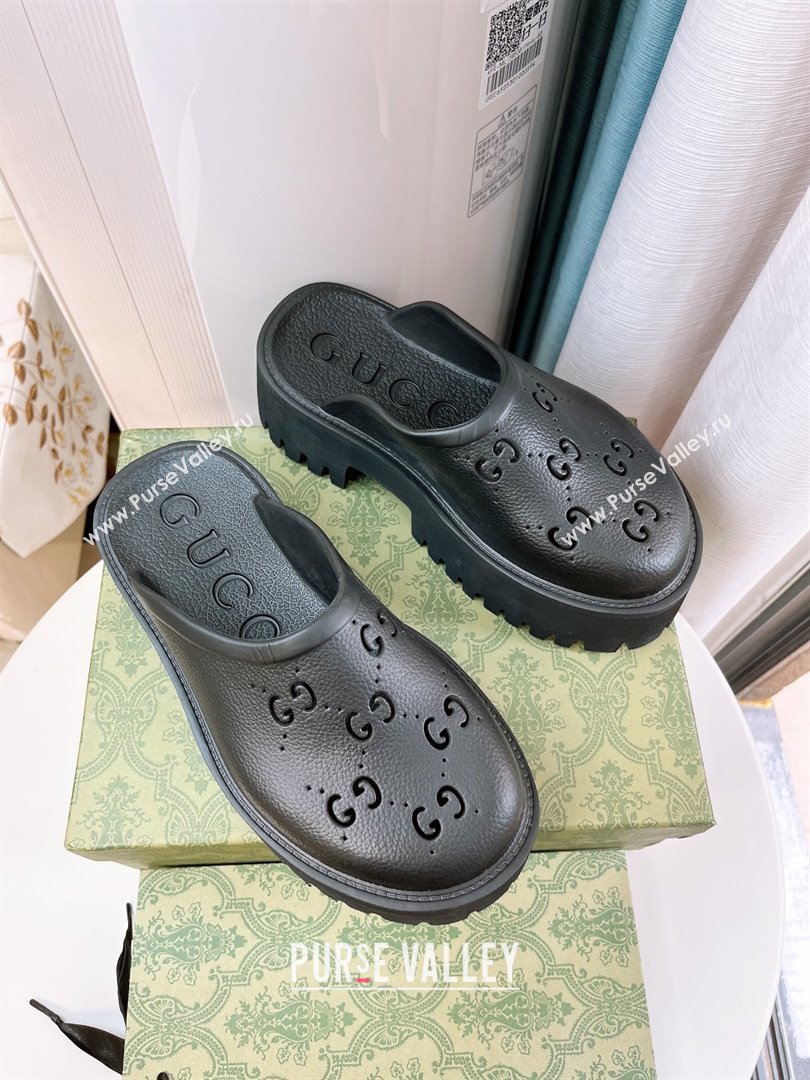 Gucci TPU Mules G120117 Black 2025 (GDX-25120117)