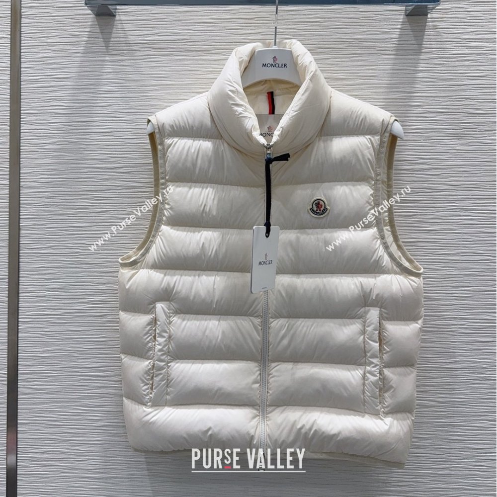 Moncler Down Vest M120305 White 2025 (For Women and Men) (Q-25120305)