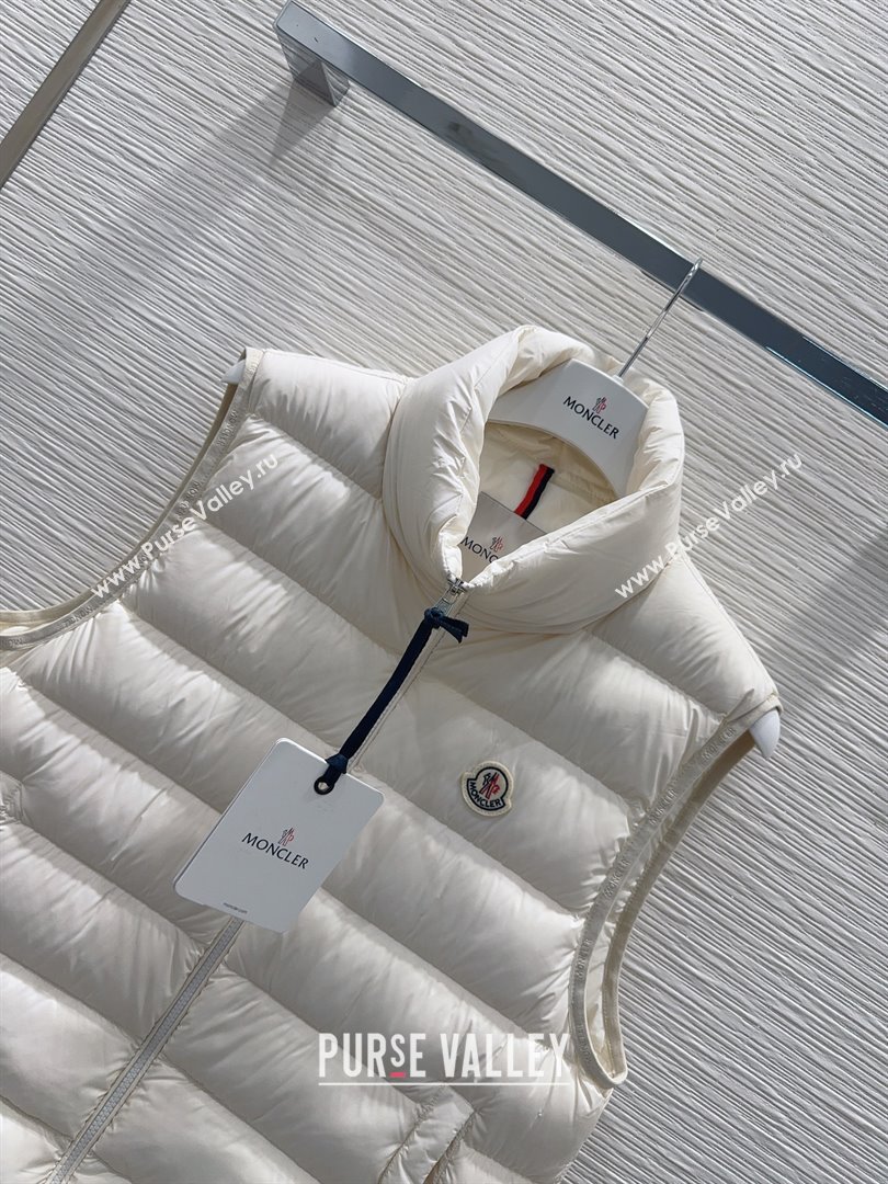 Moncler Down Vest M120305 White 2025 (For Women and Men) (Q-25120305)