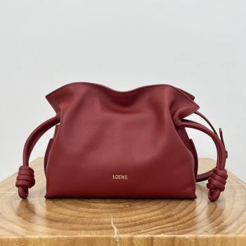 Loewe Flamenco Mini Clutch in Nappa Calfskin Deep Red 2025 (KK-25120607)