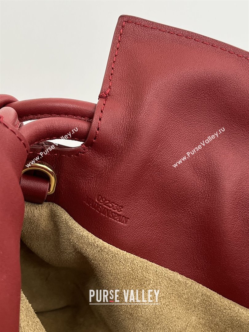 Loewe Flamenco Mini Clutch in Nappa Calfskin Deep Red 2025 (KK-25120607)