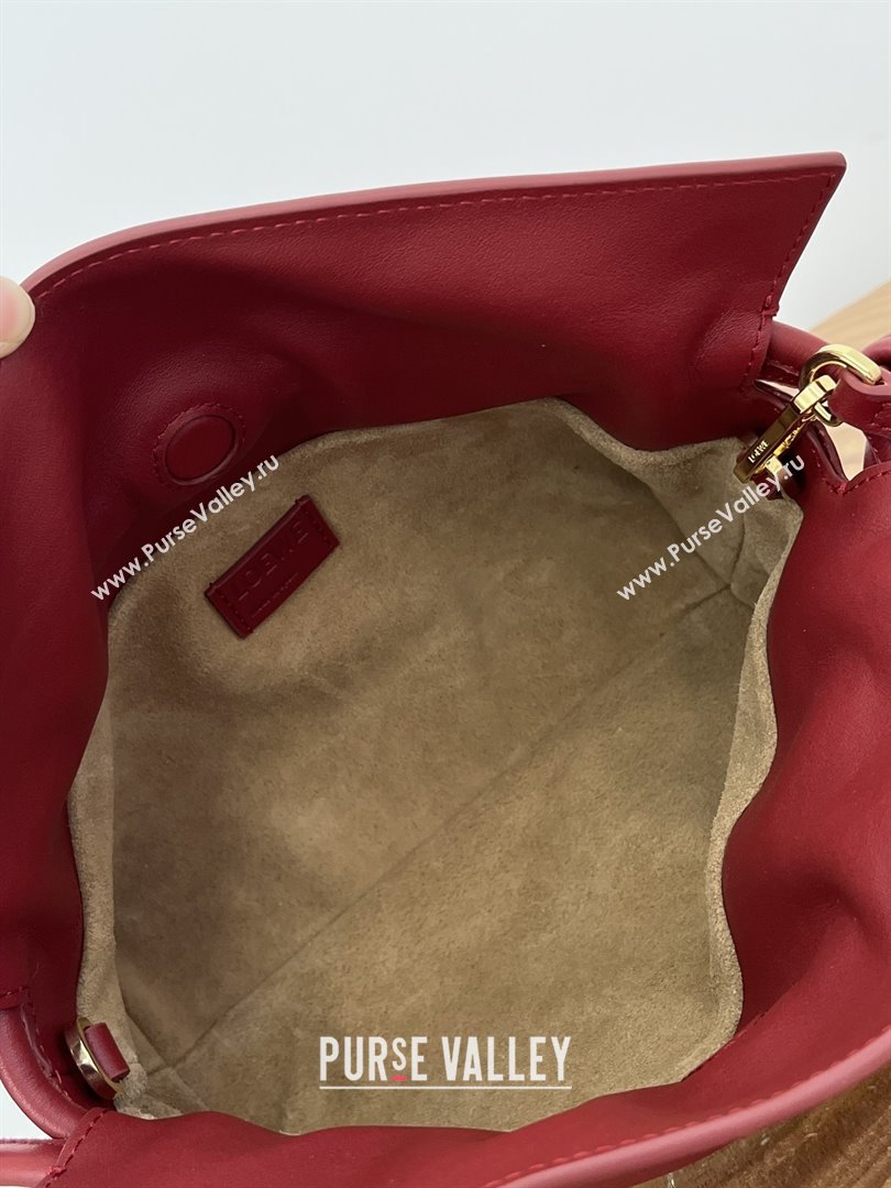 Loewe Flamenco Mini Clutch in Nappa Calfskin Deep Red 2025 (KK-25120607)