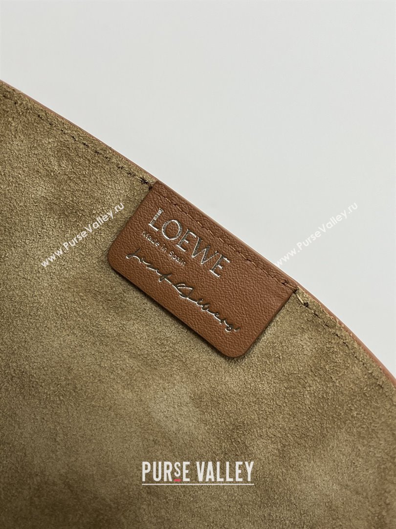 Loewe Medium Puzzle Fold Tote in Nappa Calfskin Brown/Green 2025 (KK-25120601)