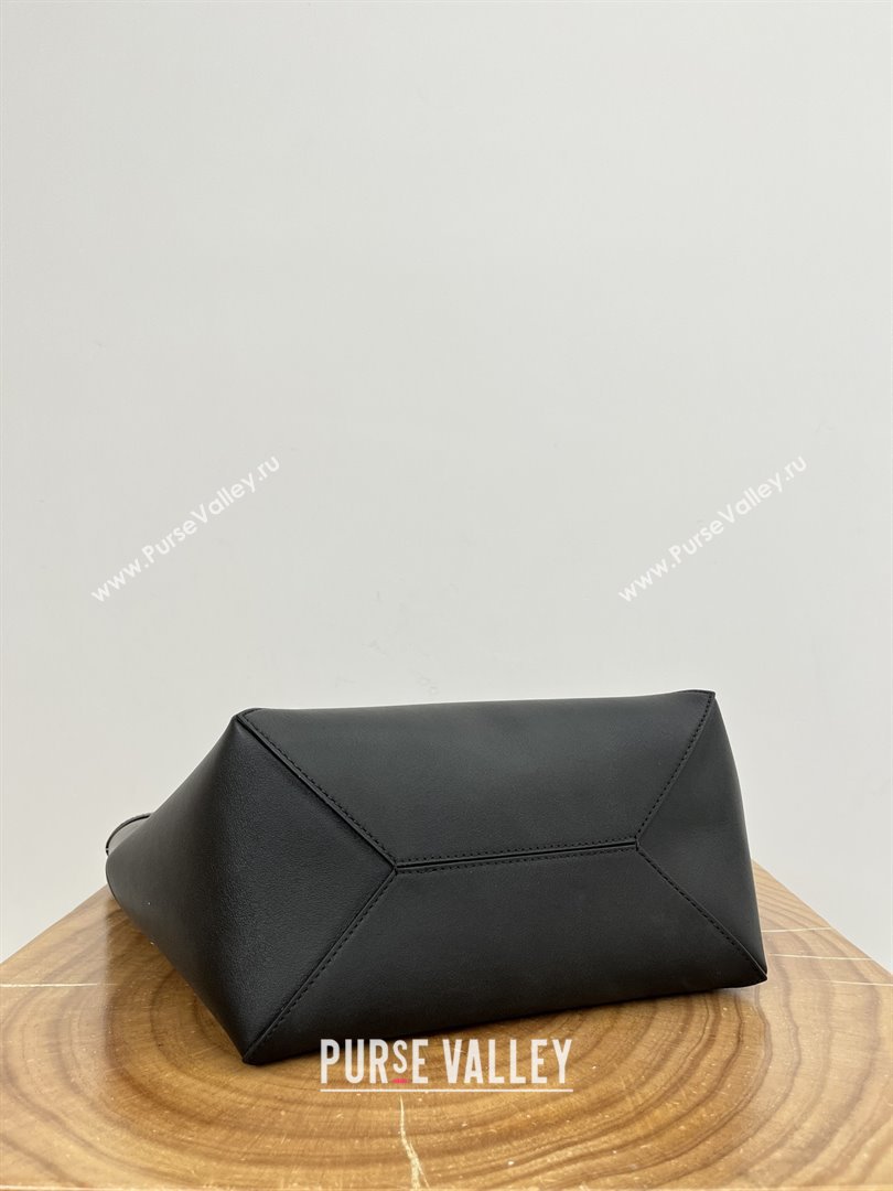 Loewe Medium Puzzle Fold Tote in Nappa Calfskin Black/Burgundy 2025 (KK-25120602)