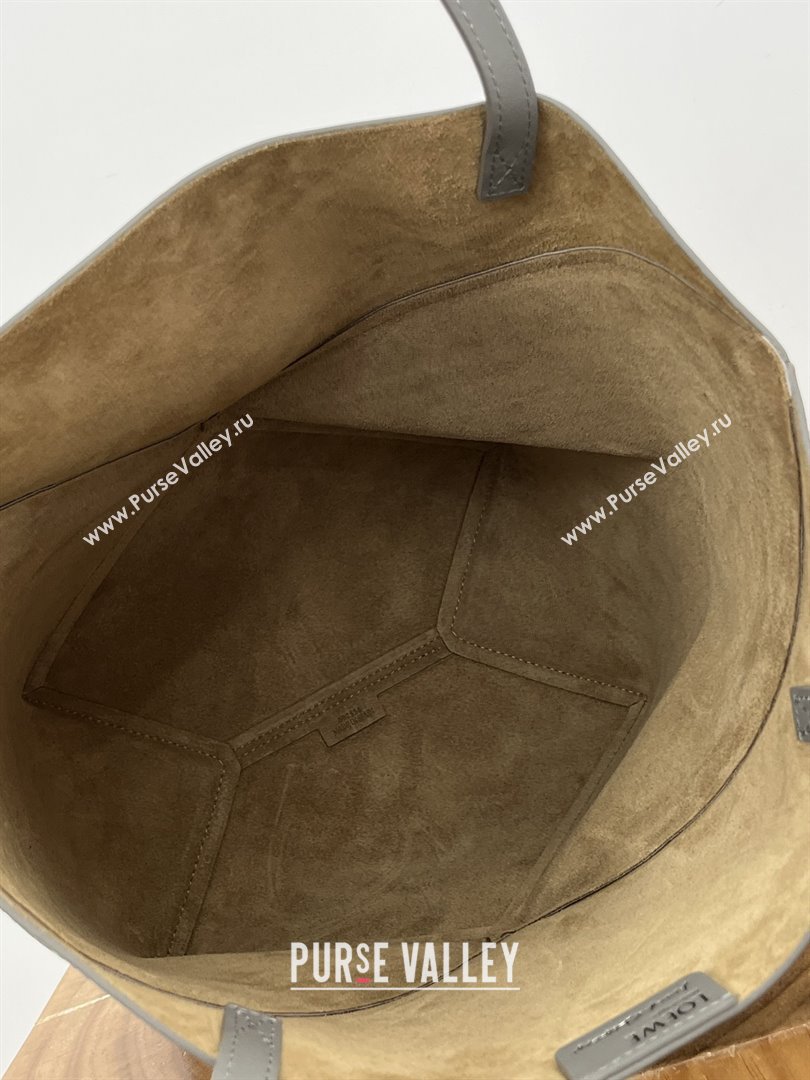 Loewe Medium Puzzle Fold Tote in Nappa Calfskin Grey/White 2025 (KK-25120603)