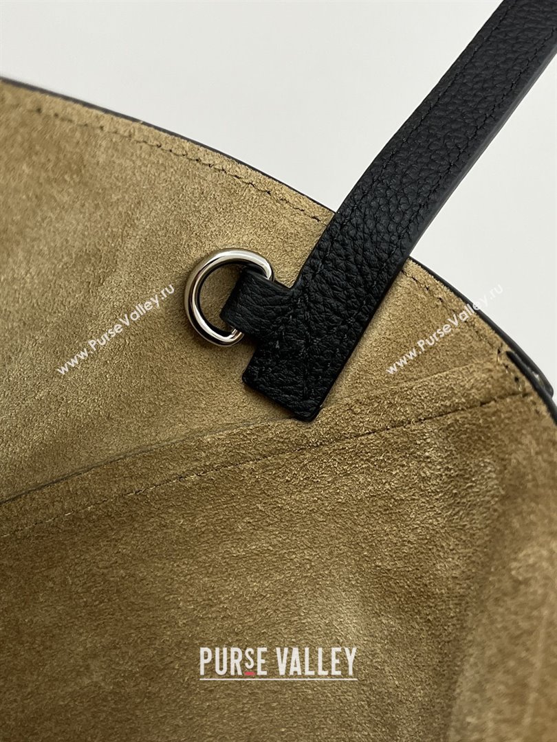 Loewe Medium Horizontal Puzzle Fold Tote in Soft Grained Calfskin Black 2025 (KK-25120605)