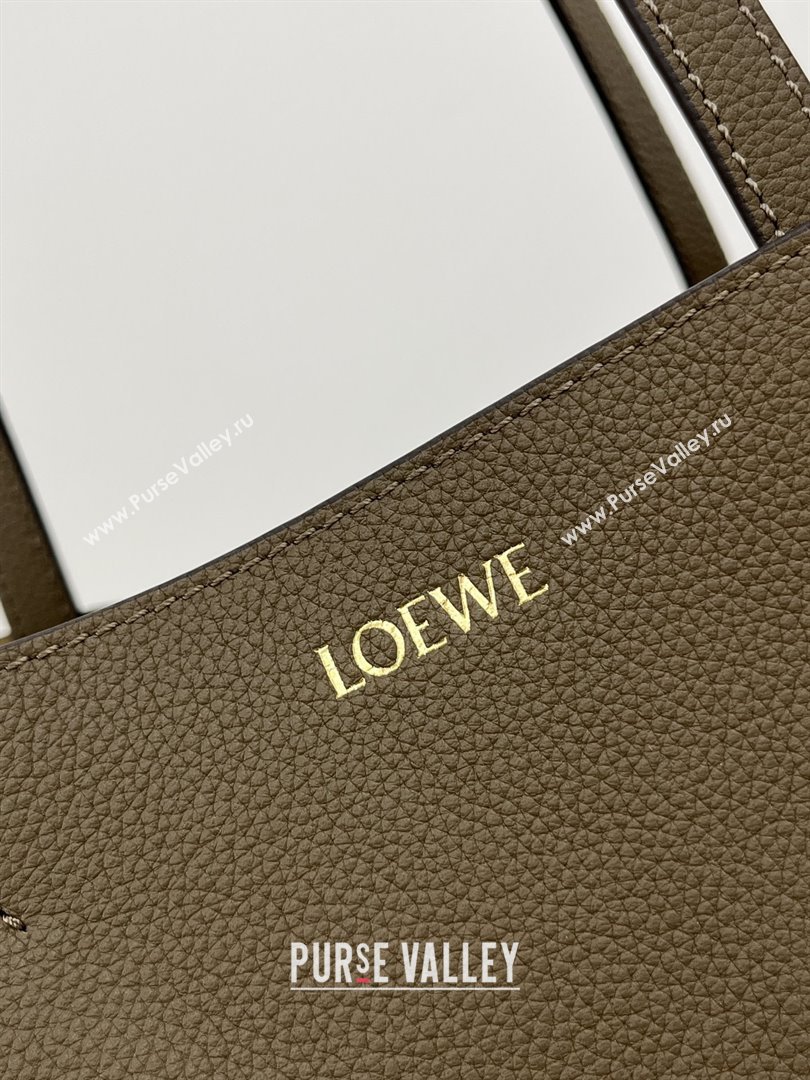 Loewe Medium Horizontal Puzzle Fold Tote in Soft Grained Calfskin Taupe 2025 (KK-25120606)