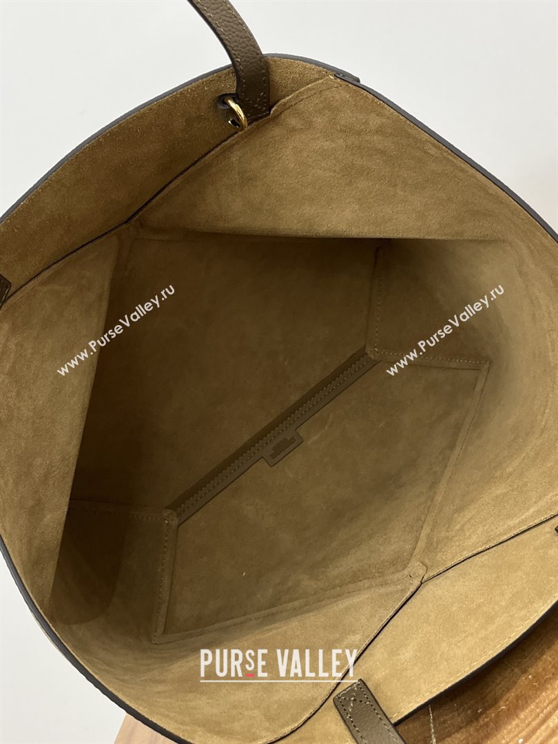 Loewe Medium Horizontal Puzzle Fold Tote in Soft Grained Calfskin Taupe 2025 (KK-25120606)