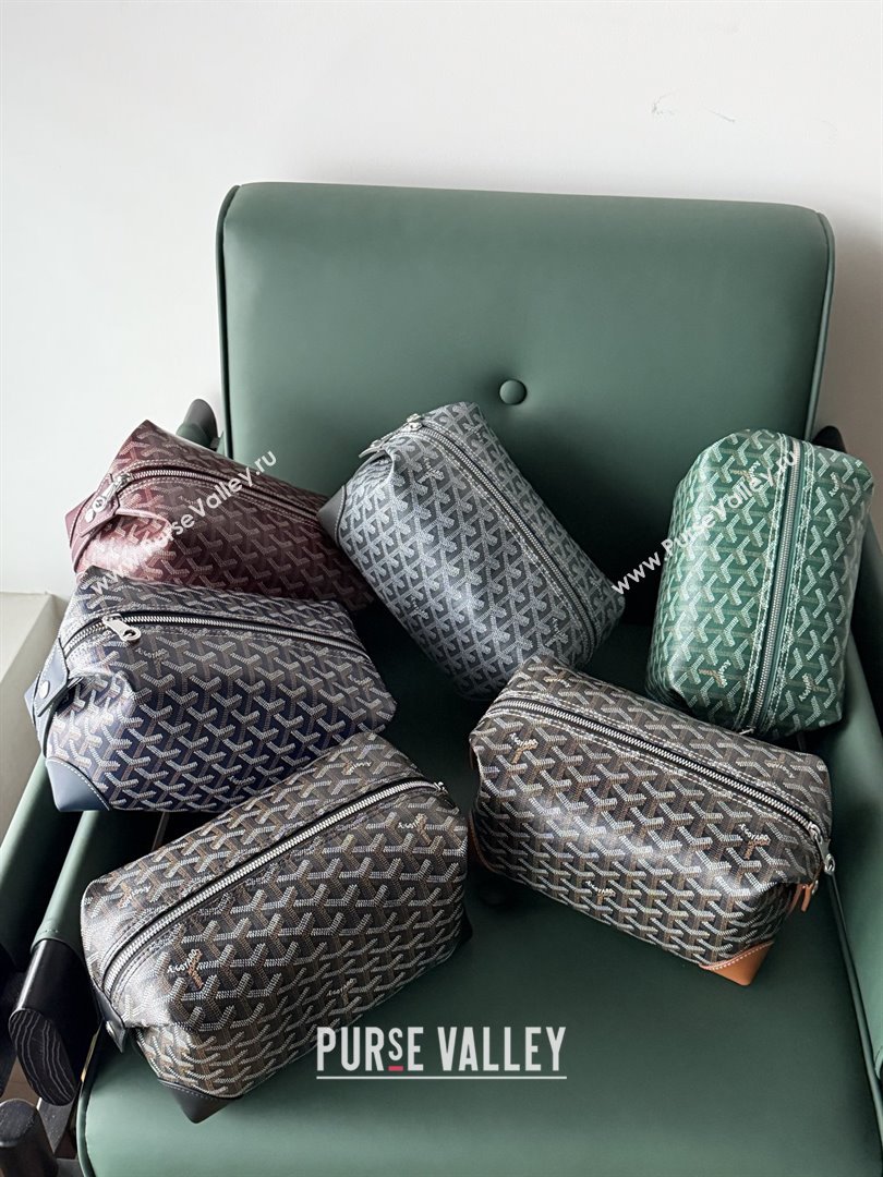 Goyard Bowling 25 Toiletry Bag 020216 Navy Blue 2025 (ZH-25121213)