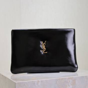 Saint Laurent Calypso Pouch in Wax Leather 765025 Black 2025 (YY-25121217)
