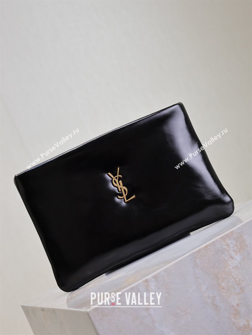 Saint Laurent Calypso Pouch in Wax Leather 765025 Black 2025 (YY-25121217)
