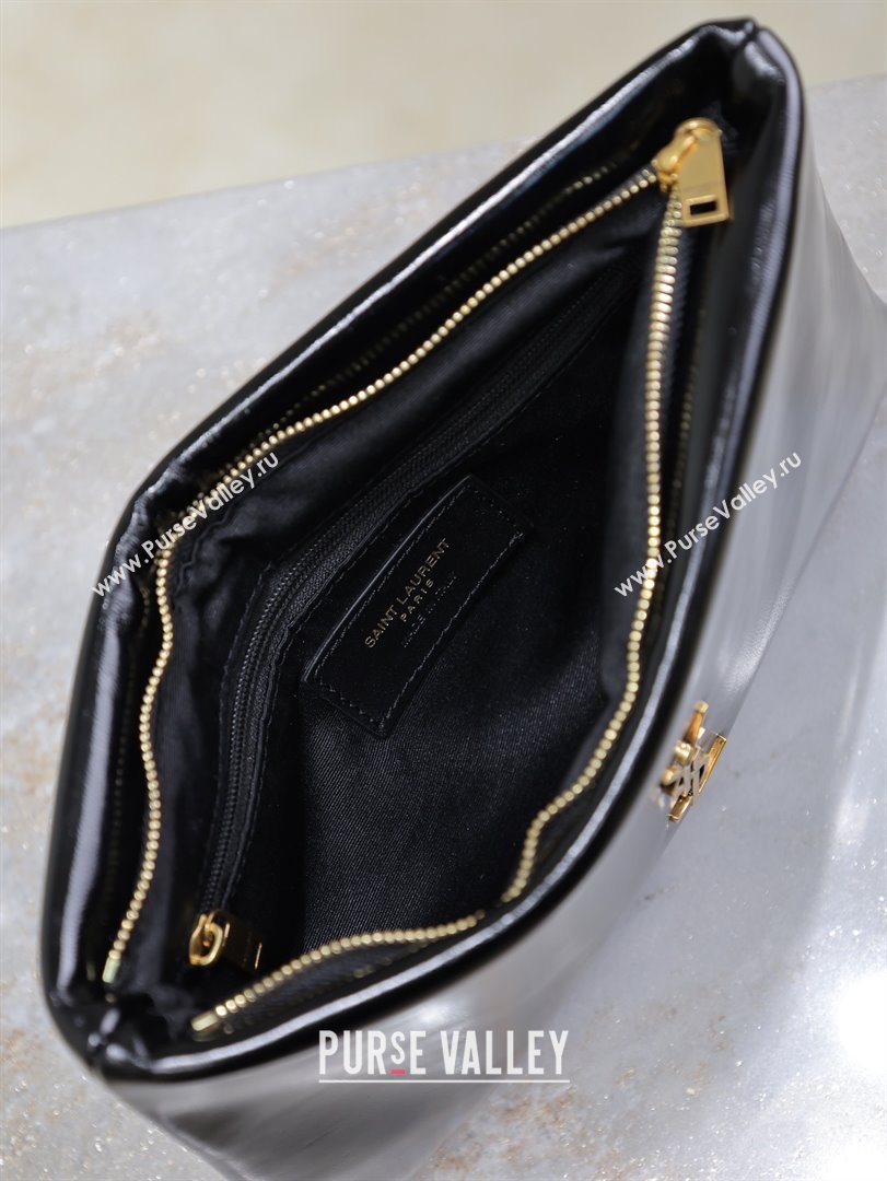 Saint Laurent Calypso Pouch in Wax Leather 765025 Black 2025 (YY-25121217)