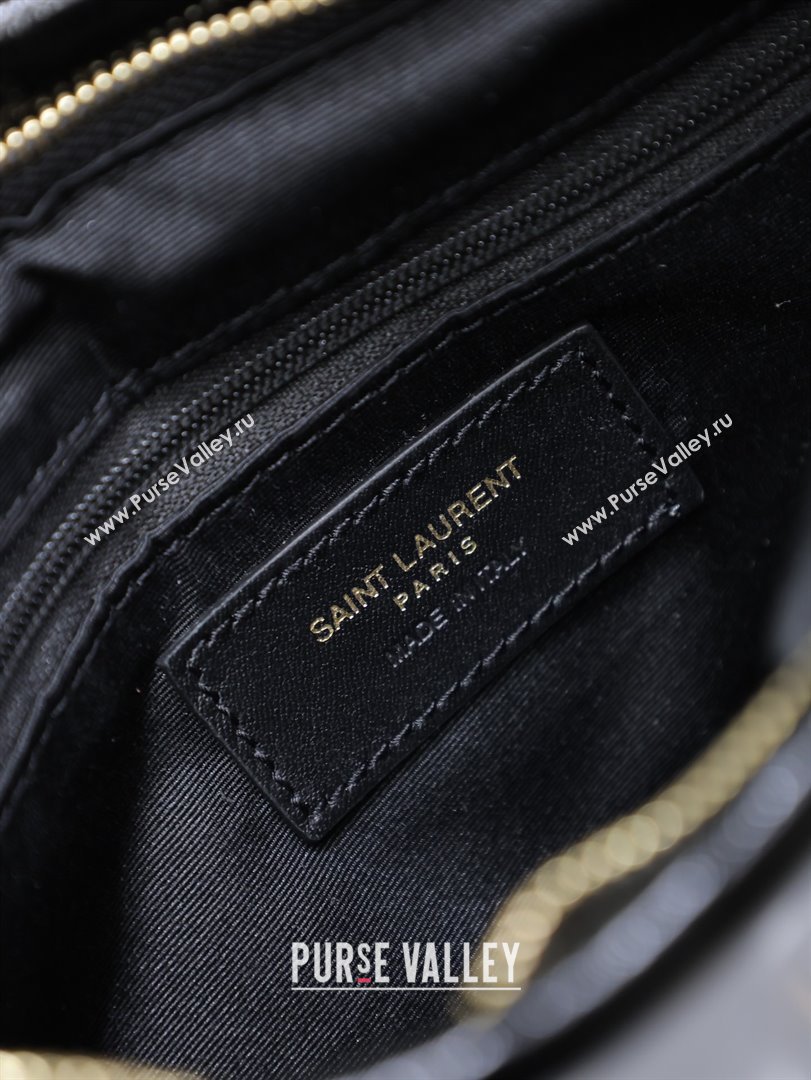 Saint Laurent Calypso Pouch in Wax Leather 765025 Black 2025 (YY-25121217)